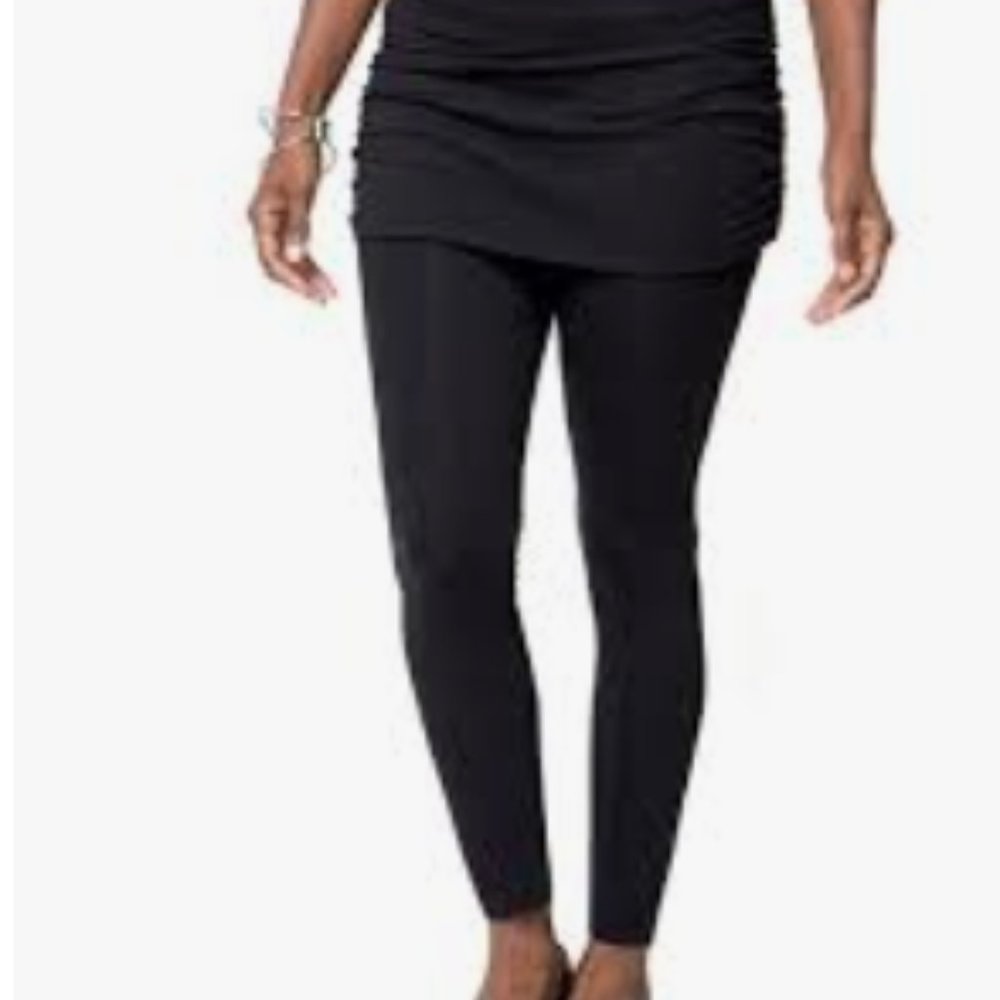 RUBY RIBBON Skirted Leggings SZ SMALL BLACK